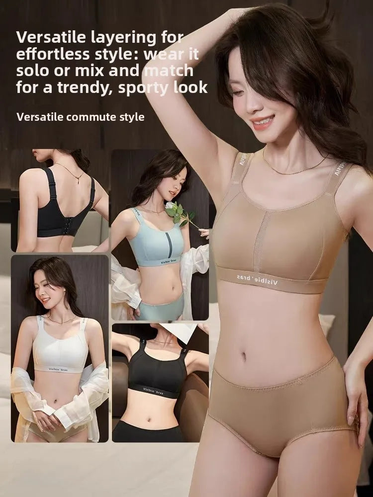 Seamless Full-Cup Sports Vest | Anti-Shake Wireless Support
