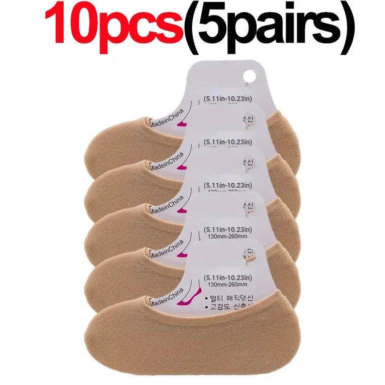 10-Pack Invisible Boat Socks | Ultra-Thin Summer Liner Set