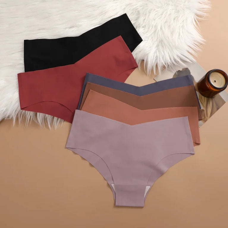 V-Waist Briefs (6-Pack) – Low-Rise Seamless Invisible Panties