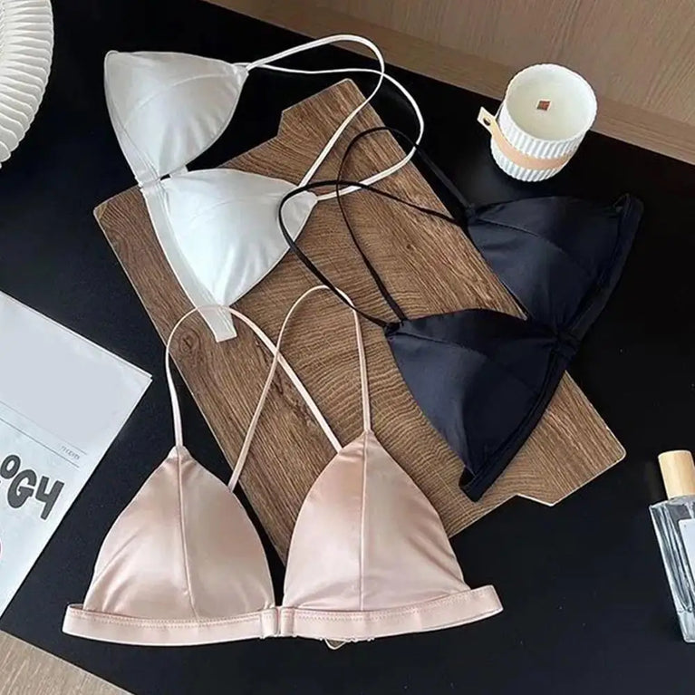 Sexy Triangle Cup Front-Buckle Bra | Seamless Summer Support