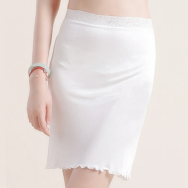 Silk-Blend Half Slip | Seamless Anti-Penetration Underskirt