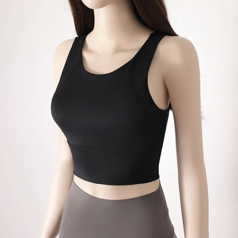 Crazy Seed Fixed-Pad Sports Bra | Athleisure Workout Tank