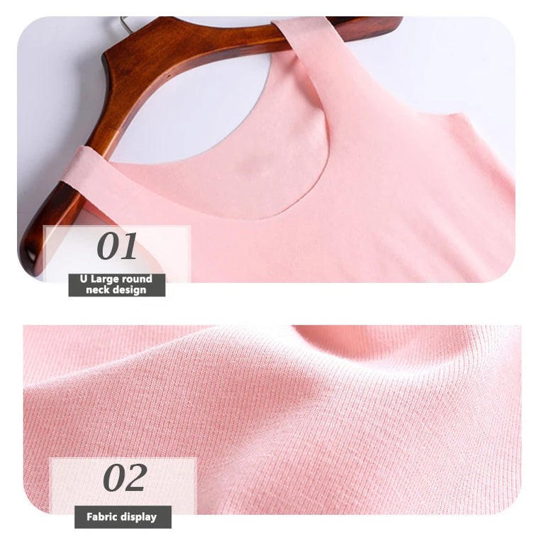 Women Summer Tight Fit Sleeveless Street Tank Top Bra