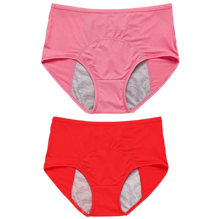 Physiological Briefs (2-Pack) – Mid-Rise Leak-Proof Menstrual Panties