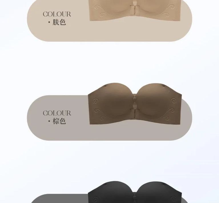 Seamless Front-Closure Push-Up Bra – Wire-Free Support