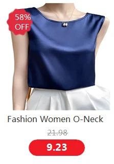 Silk-Satin Summer Camisole | Backless V-Neck Sleeveless Tank