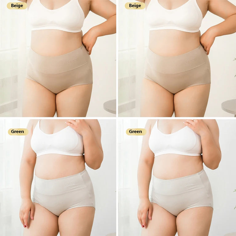4pc Cotton High-Waist Briefs | Slimming Body Shaper Set