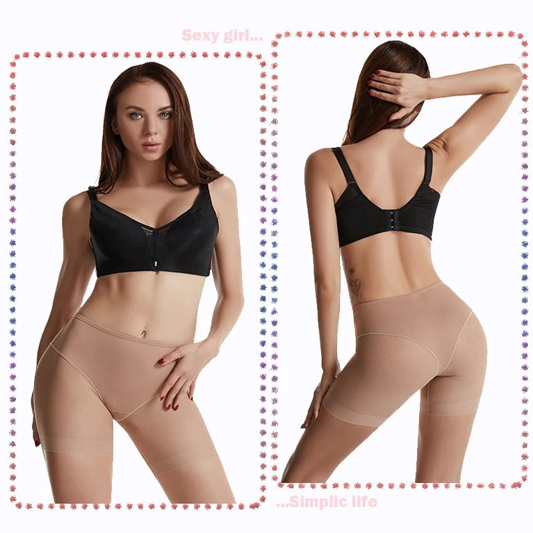 Women's Seamless Safety Shorts – High-Waist Anti-Friction Mesh Panties