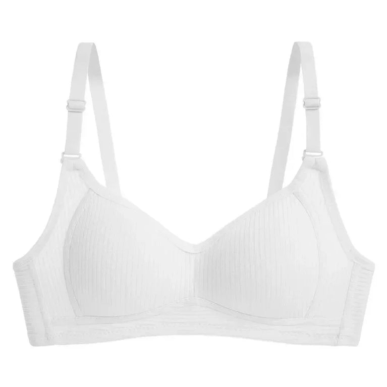 Seamless Cotton V-Neck Bralette | Wireless Summer Push-Up