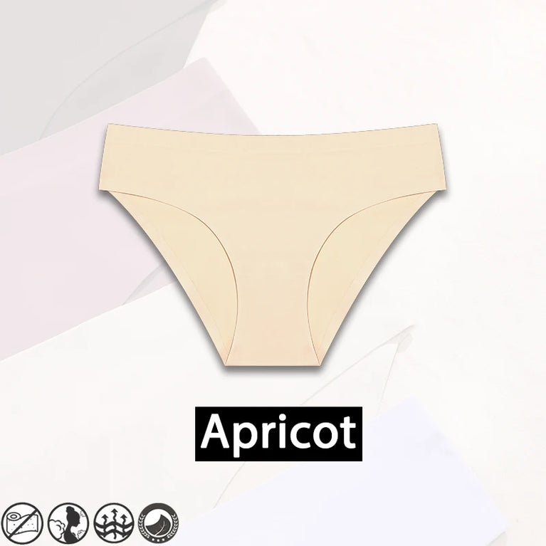 Sexy Ice Silk Women's Underwear – Low-Waist Seamless Invisible Briefs