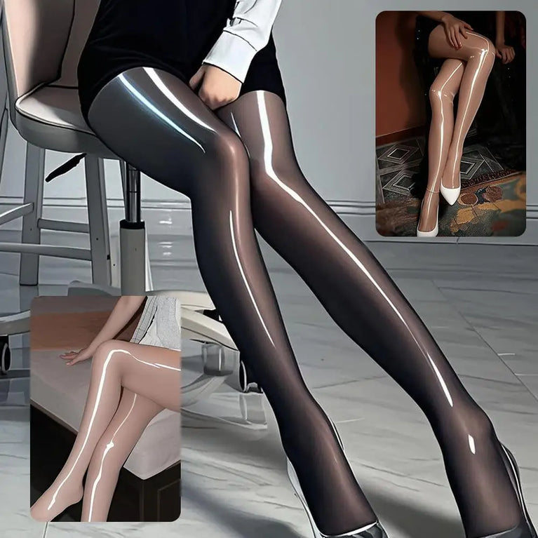 Shiny Glossy Pantyhose | Ultra-Thin Oil Silk Tights