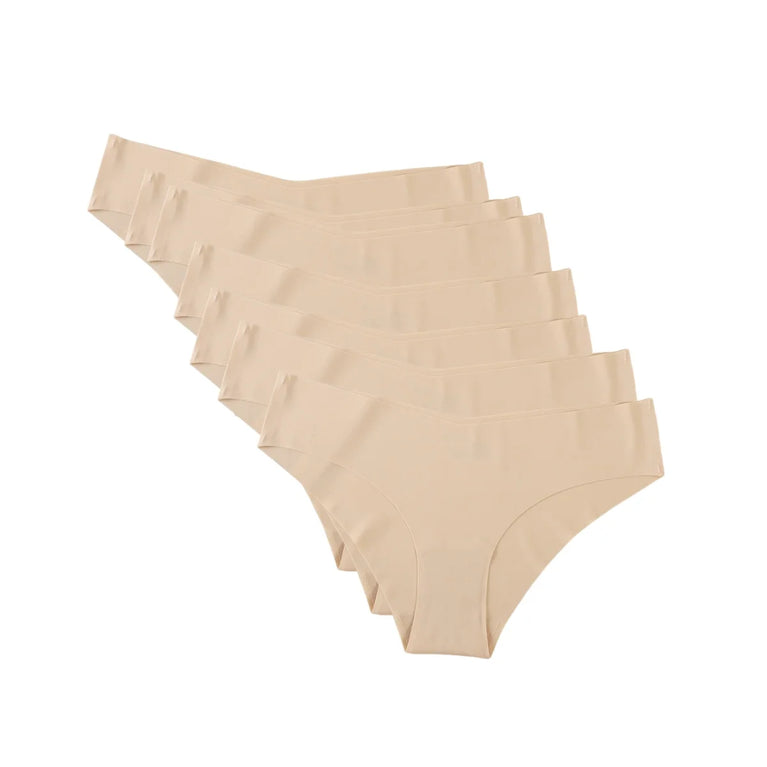 Seamless V-Waist Briefs (7-Pack) – Invisible Ice Silk Low-Rise Underwear