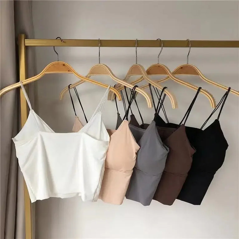 Sexy Ice Silk Camisole & Crop Top – Breathable Summer Comfort