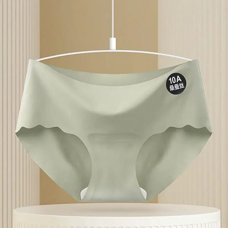Seamless Ice Silk Briefs | 10A Mulberry Silk Gusset Specifications