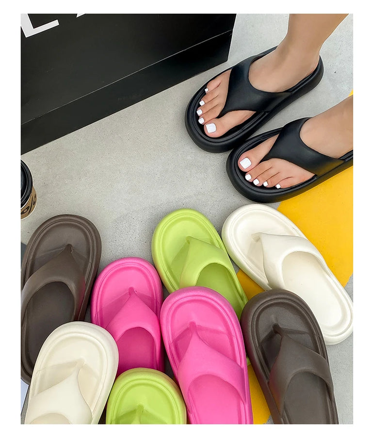 Premium Soft EVA Flip-Flops | Thick Sole Non-Slip Beach Slides