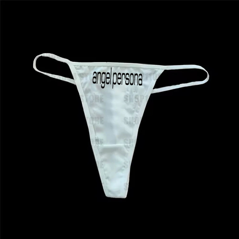 Y2K Letter-Print Fashion Thong | Emo-Style Summer Bottoms