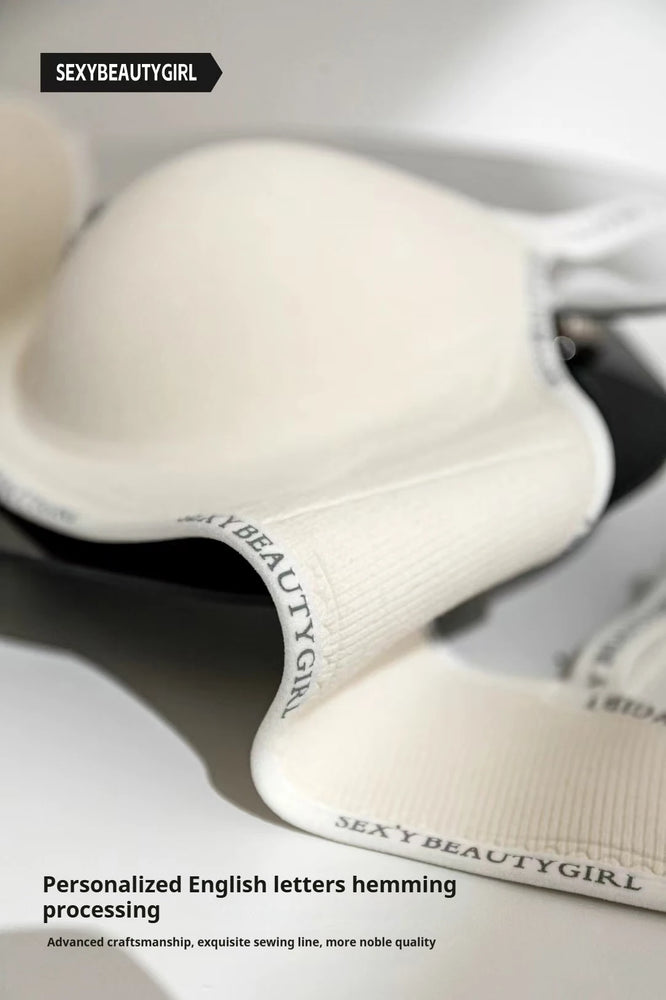 All Of Me Letter Strap Push-Up Bra | Wireless Plunge Support