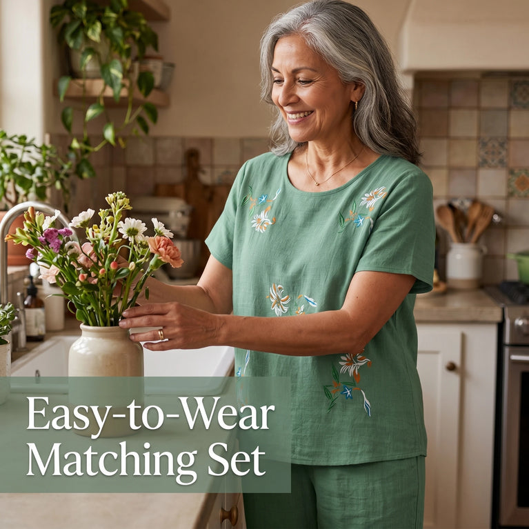 Women’s Summer Print Pajama Set | Short-Sleeve Loungewear