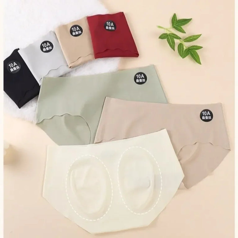 Seamless Ice Silk Briefs | 10A Mulberry Silk Gusset Specifications