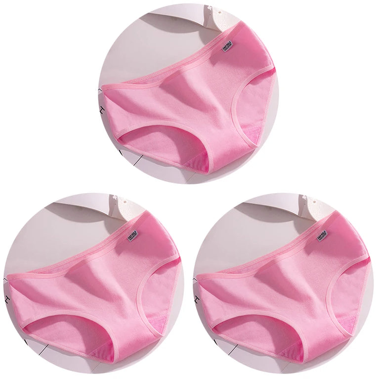 3pc Pure Cotton Briefs | Skin-Friendly Mid-Rise Comfort Set