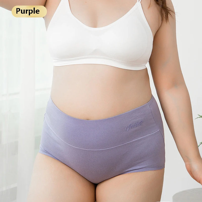 4pc Cotton High-Waist Briefs | Slimming Body Shaper Set