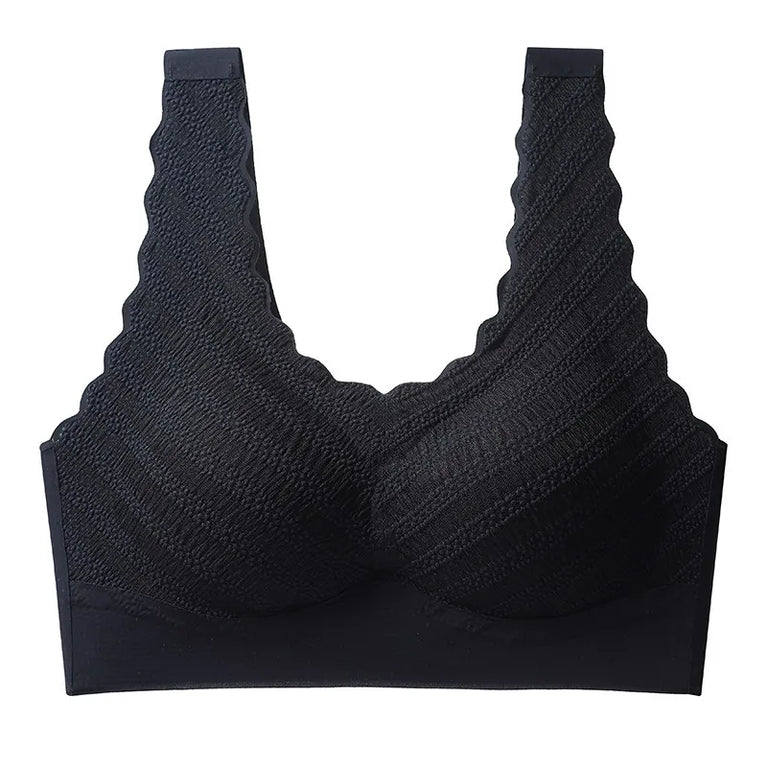 Floral Lace Backless Bralette – Seamless Wireless Elegance