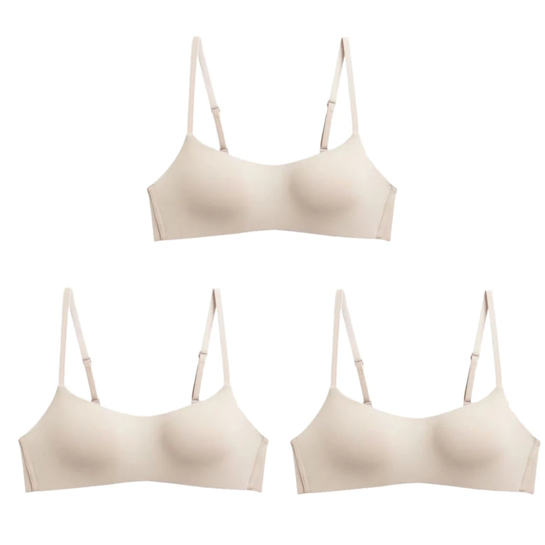Seamless Half-Cup Bra – Wireless Lift & Convertible Support