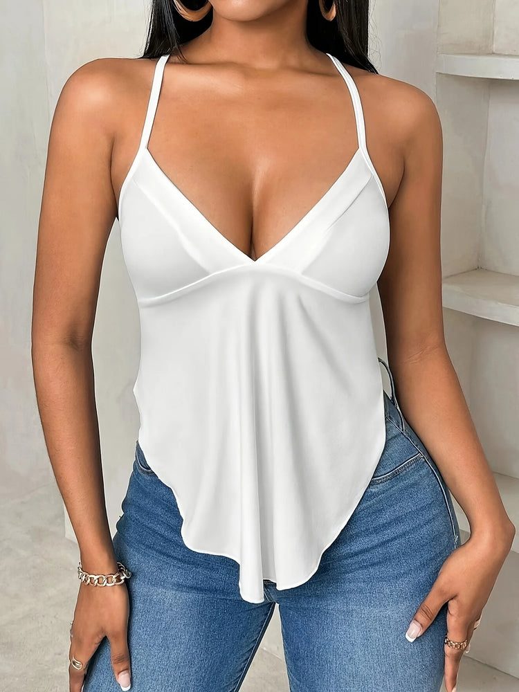 Women's Oversized Woven Casual Loose Vest Summer Wear Top
