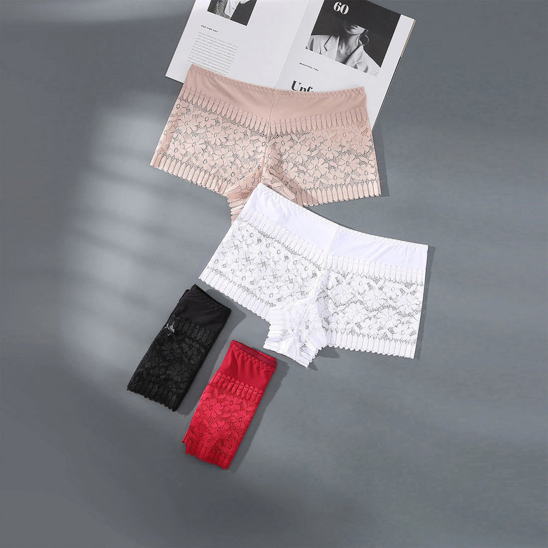High-Waist Lace Briefs | Hollow Print Summer Shapewear