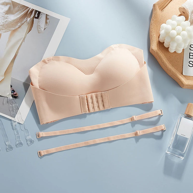 Seamless Anti-Slip Strapless Bra – High-Lift Invisible Support