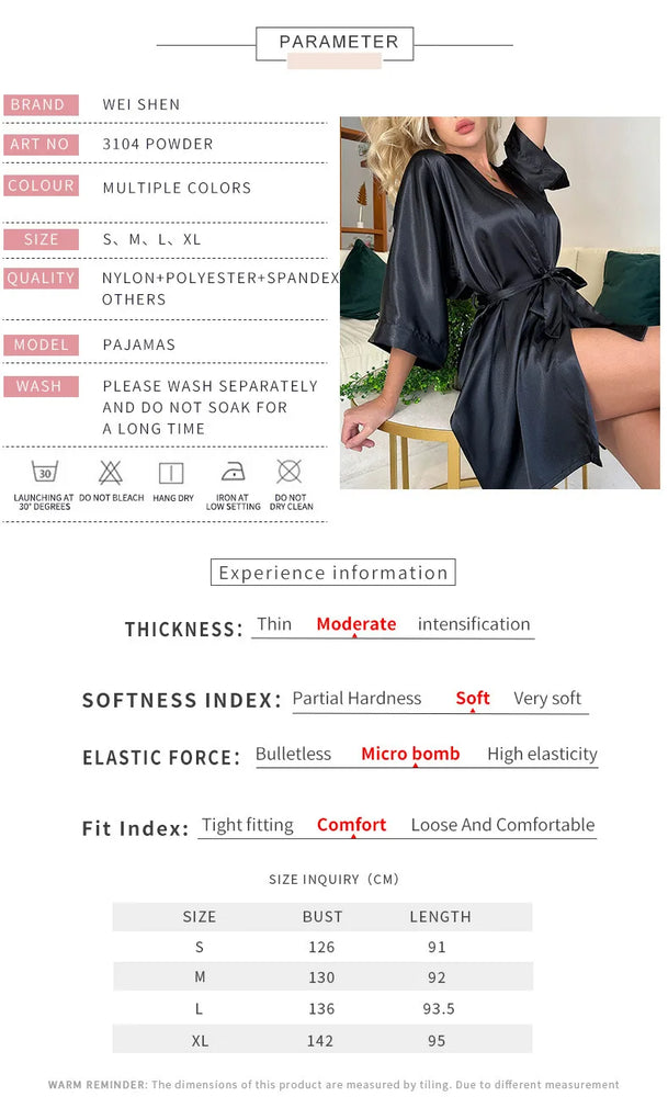 Short Silky Satin Robe | Bride & Bridesmaid Bathrobe