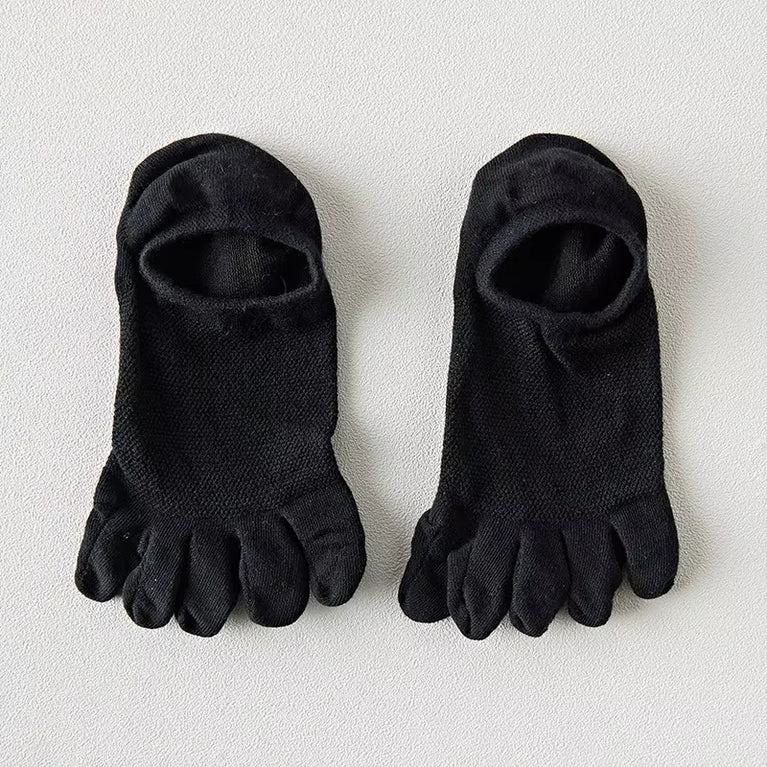 Women Cotton Five Toe Breathable Middle Tube Casual Socks