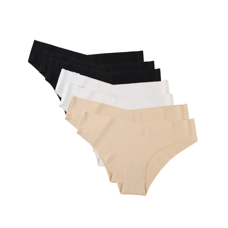 Seamless V-Waist Briefs (7-Pack) – Invisible Ice Silk Low-Rise Underwear