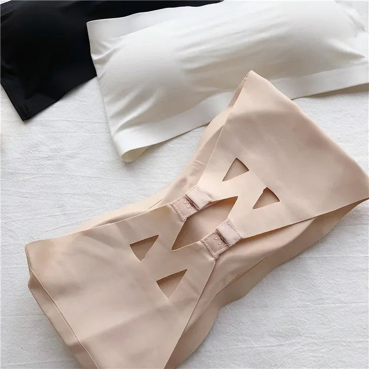 Ice Silk Strapless Tube Top | Seamless Multi-Way Bralette