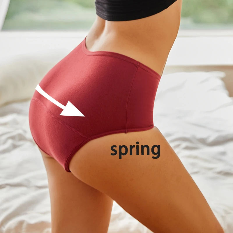 High-Waist 5-Layer Menstrual Briefs – Ultra-Absorbent Breathable Physiological Panties