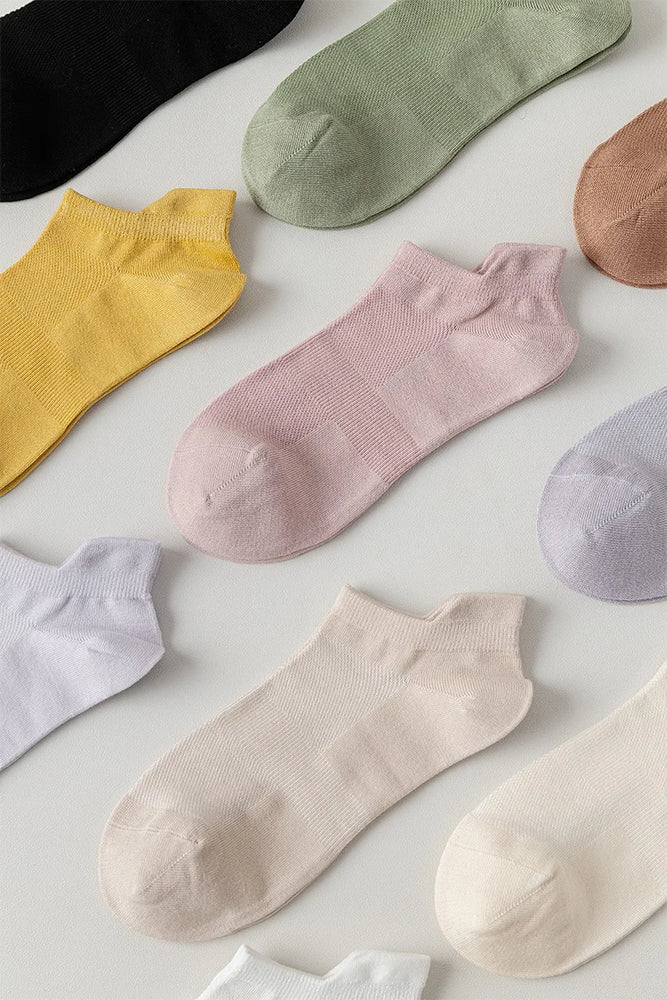 Bamboo Fiber Socks | 5-Pack Invisible Summer Liner