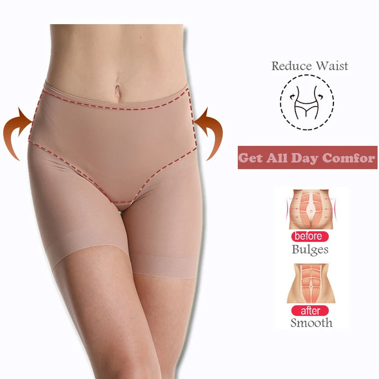 Women's Seamless Safety Shorts – High-Waist Anti-Friction Mesh Panties