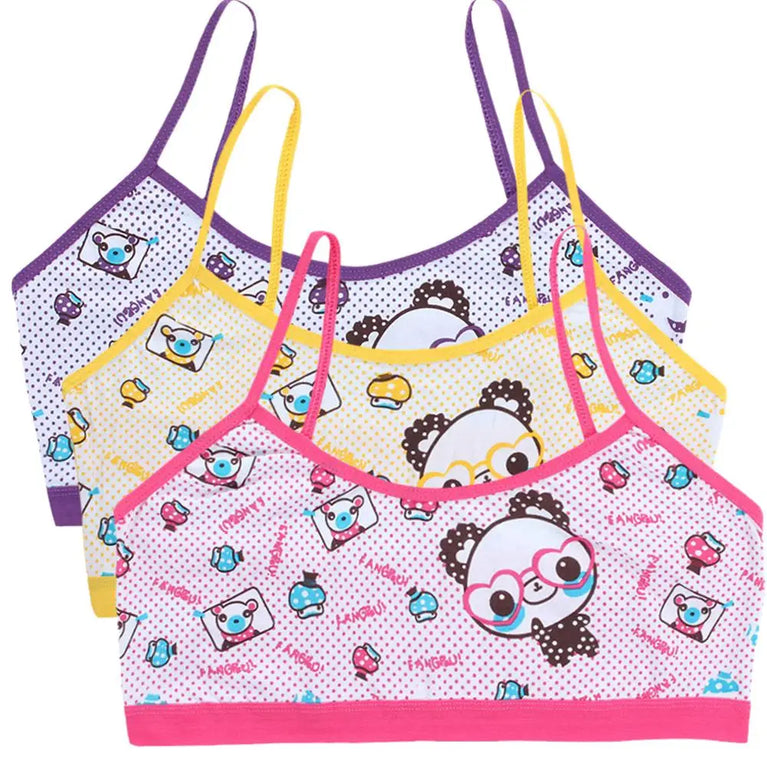 3-Pack Cotton Training Bras | Soft Teen First Camisole