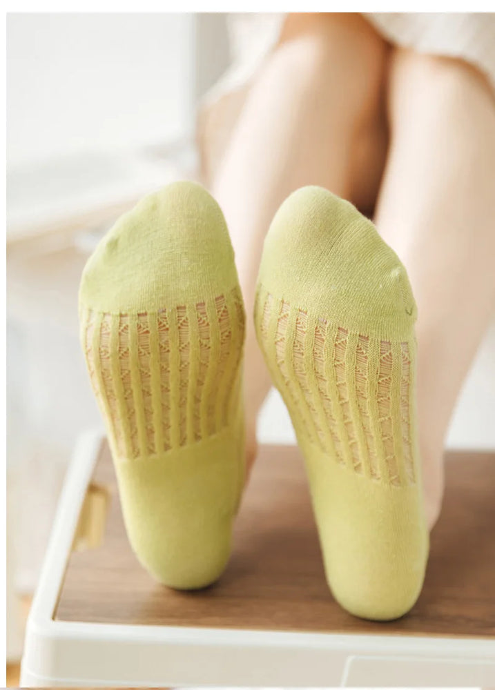 Invisible Lace Boat Socks | Non-Slip Silicone Summer Liner
