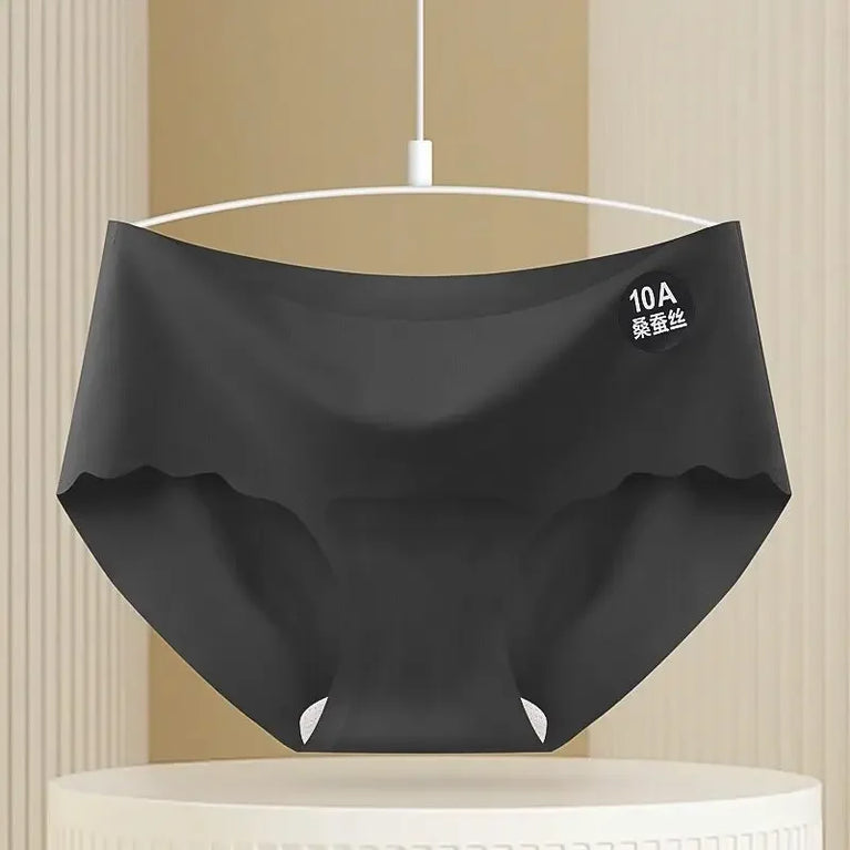 Seamless Ice Silk Briefs | 10A Mulberry Silk Gusset Specifications