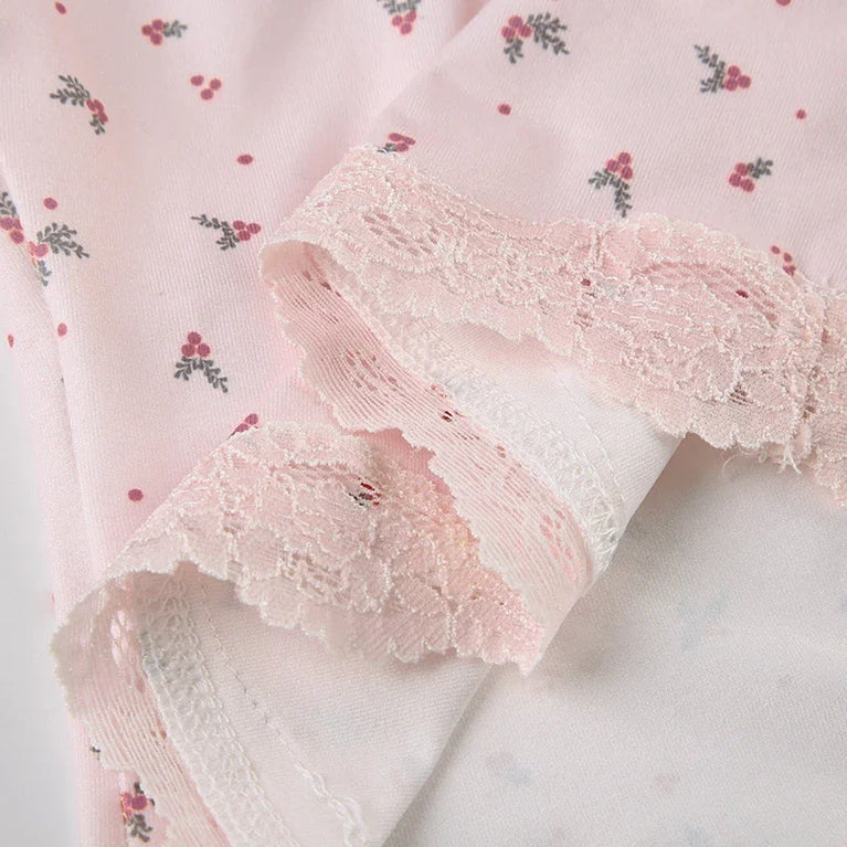 Women’s Floral Lace Pajama Set | Sleeveless Camisole & Shorts