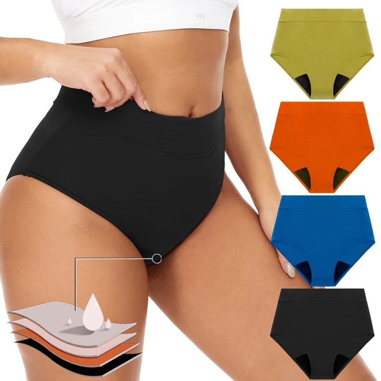 High-Waist Period Swimwear | 4-Layer Leakproof Menstrual Bikini