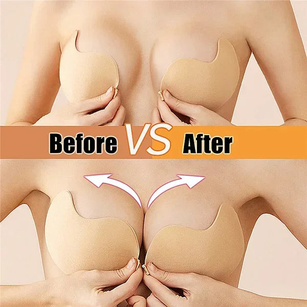 Invisible Silicone Strapless Bra | Self-Adhesive Push-Up Fit