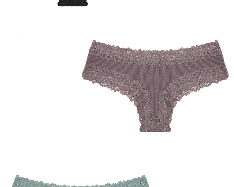 Comfort Cotton Brazilian Thongs (20-Pack) – Low-Rise Seamless Lace G-Strings