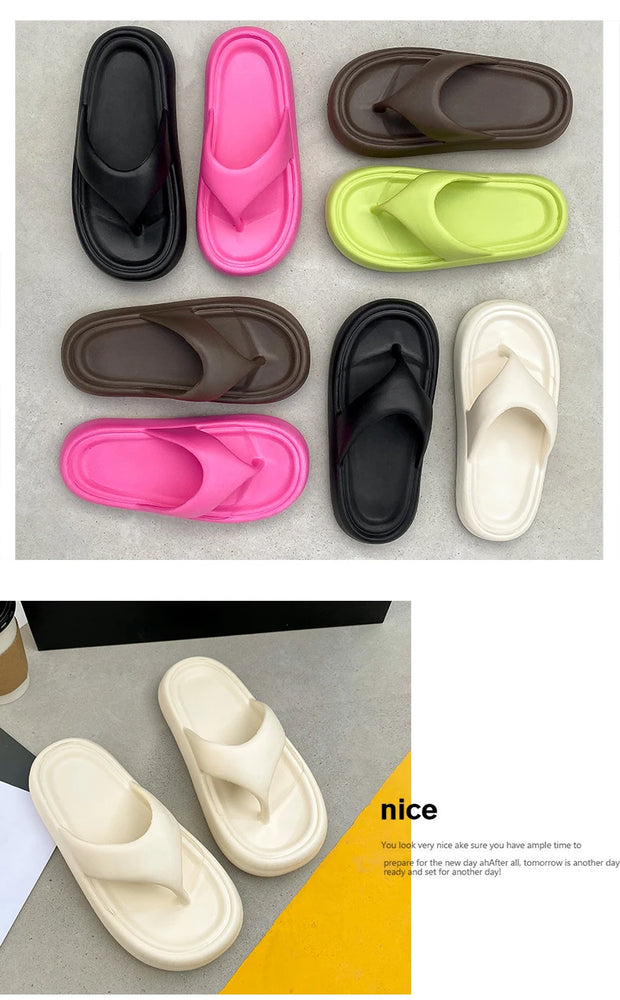 Premium Soft EVA Flip-Flops | Thick Sole Non-Slip Beach Slides