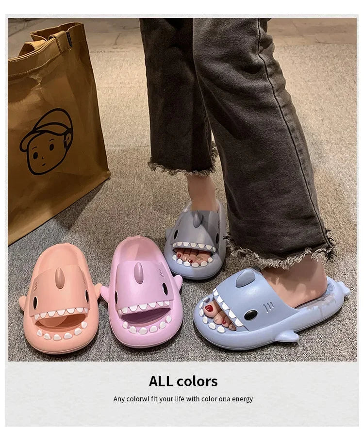 Shark Cloud Slides | Thick-Sole Anti-Slip Sandals