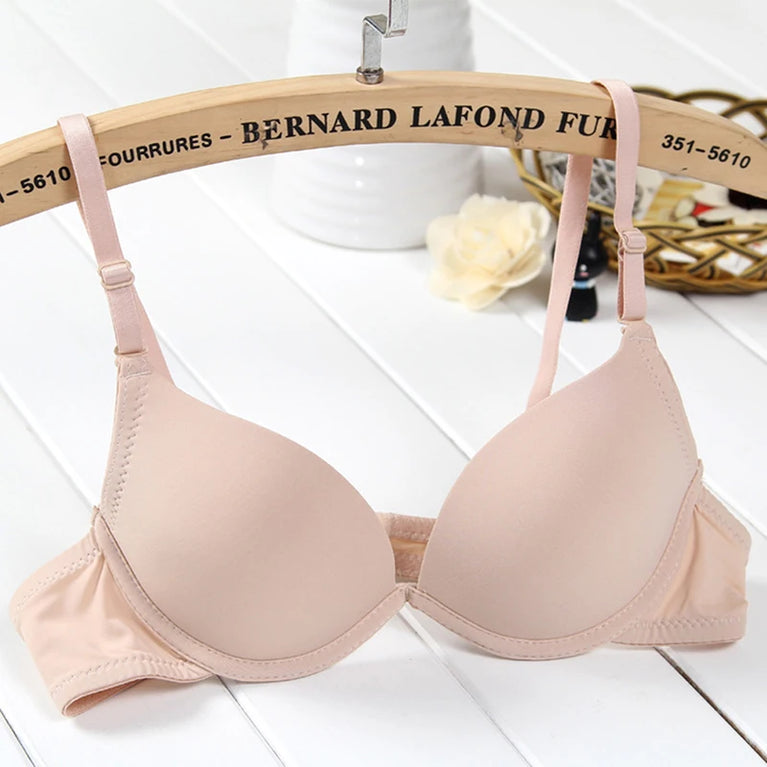 Seamless Cotton-Blend Underwire Bra | Breathable Gathered Fit