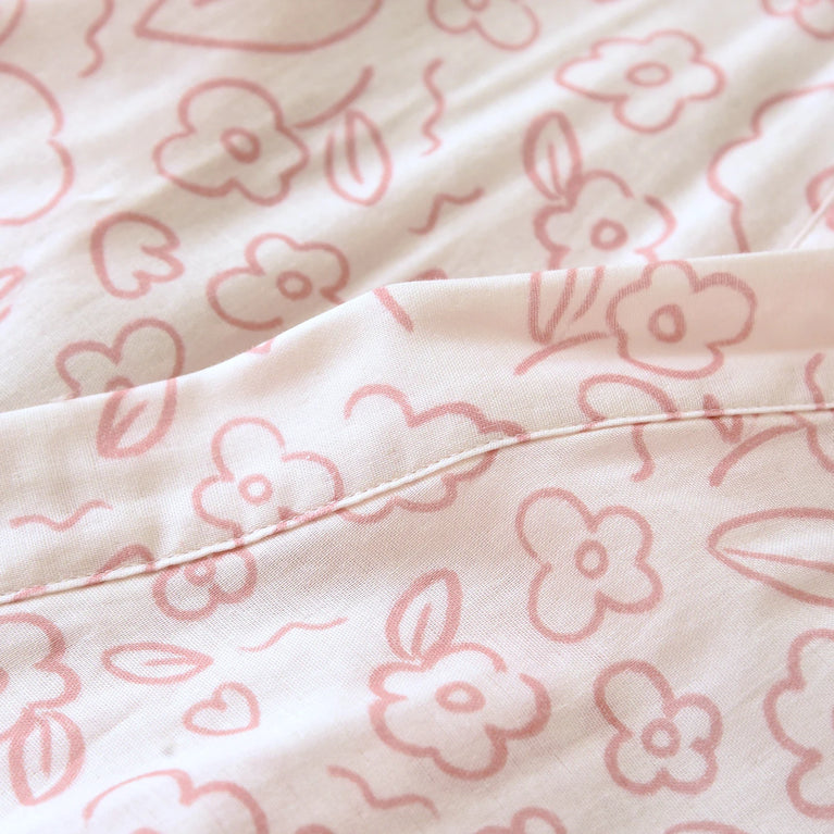 Women's Pure Cotton Floral Robe | Thin Gauze Sleep Gown