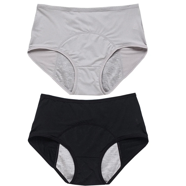 Physiological Briefs (2-Pack) – Mid-Rise Leak-Proof Menstrual Panties