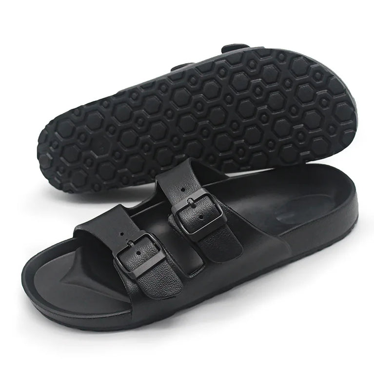 Double Buckle Slides | Thick Sole Anti-Skid Sandals